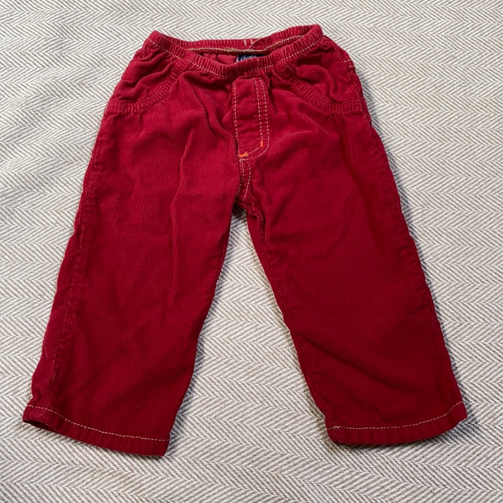 Kids Red Corduroy Pants